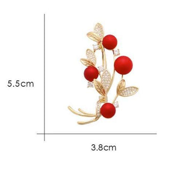 XSB159 - Golden Floral Saree Brooch